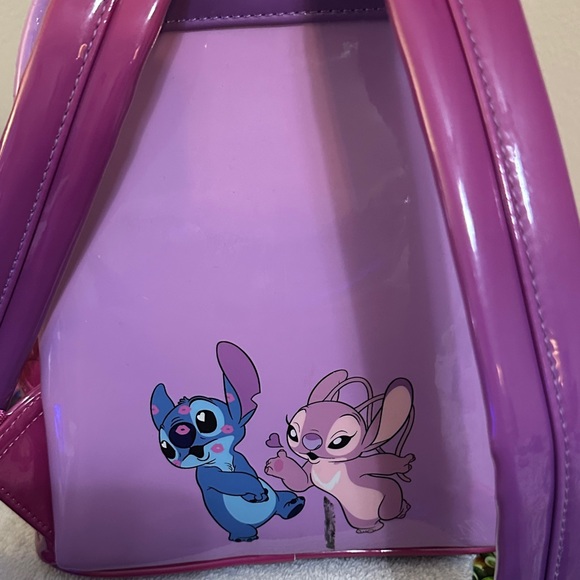 Loungefly Pink and Blue Stitch Mini Backpack - Picture 3 of 15